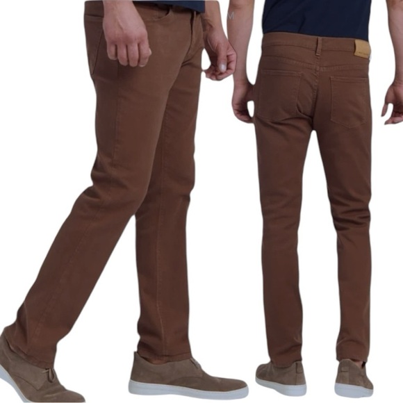 MOTT & BOW Slim Mercer Jeans Twill Brown Gorpcore Country Western Normcore - Picture 1 of 13